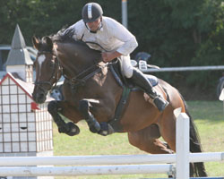 Auf Exelsior gewann Uwe Knospe das M-Springen in Woldegk in der Siegerrunde. Fotos: Jutta Wego Auf Exelsior gewann Uwe Knospe das M-Springen in Woldegk in der Siegerrunde. Fotos: Jutta Wego